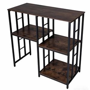 Costway Kitchen Bakers Rack Microwave Stand Table Elevated Bar Cabinet