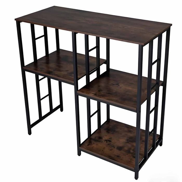 Costway Kitchen Bakers Rack Microwave Stand Table Elevated Bar Cabinet