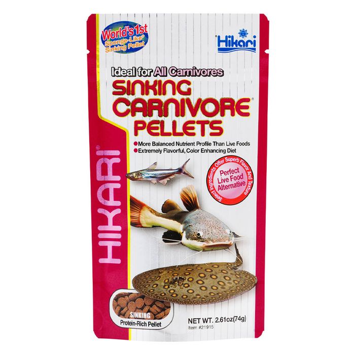 Hikari Sinking Carnivore Pellets Color Enhancing Fish Food 74gm