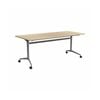 Olg Uniflip Table Chrome Frame New Oak Ravine Top L1800mm X W900mm
