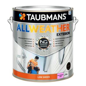 Taubmans 4L Hi C Red Low Sheen All Weather Exterior Paint