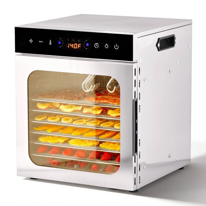 Advwin Food Dehydrator, 10 Trays Electric Fruit & Meat Dryer, Stainless Steel Drying Cabinet Machine