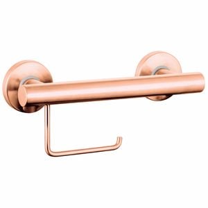evekare Rose Gold Toilet Roll Holder Grab Rail