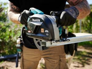 Makita branded product in use in yard