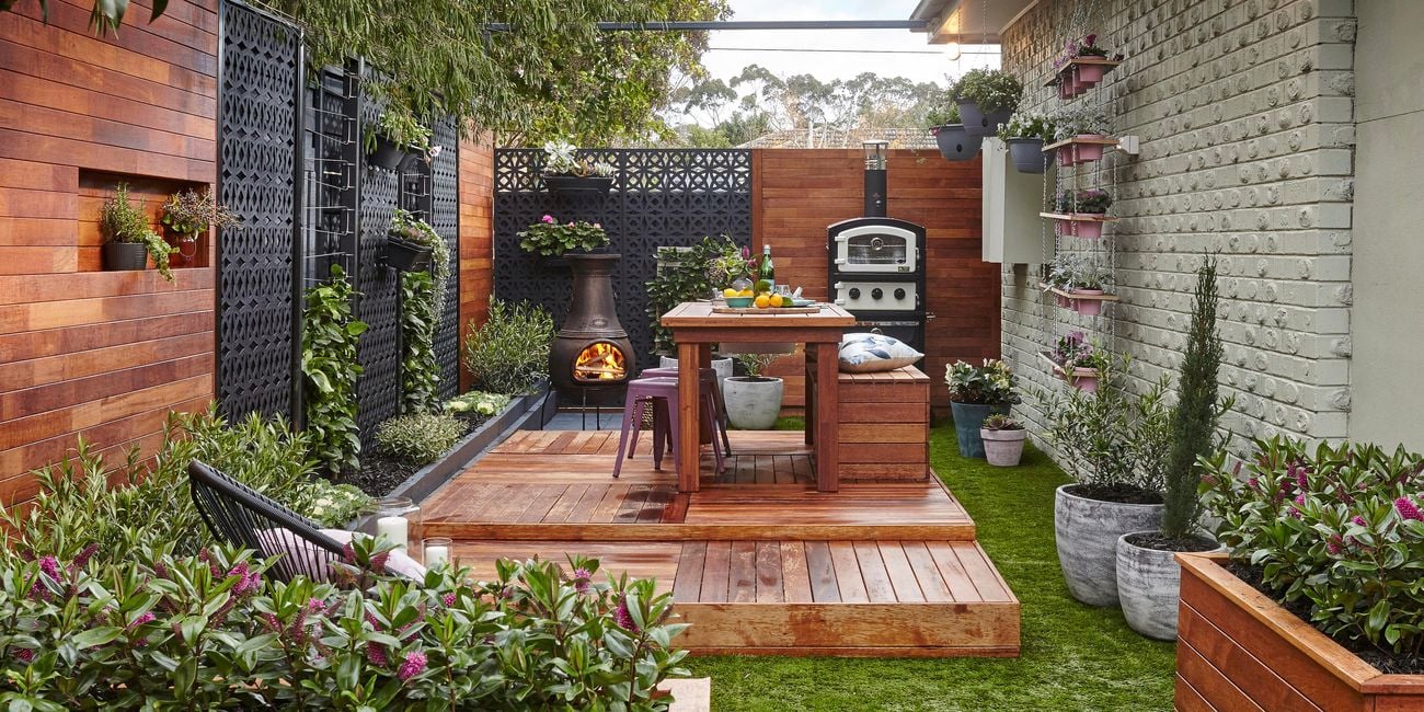 Renovated outdoor area.