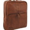 Pierre Cardin Men's Italian Leather Sleek Laptop Backpack Bag 33x40cm Cognac