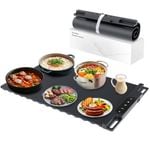 Advwin Food Warming Mat, Electric Warming Tray with 3 Level Temperature, Rollable & Portable Hot Plates Heat Pad