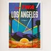 Galrie Vintage Los Angeles United States Airlines Travel Poster for Home Decor, White Frame, A4 21 x 30cm (8 x 12inch)