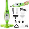Provecta 1300W 12-in-1 Steam Mop Cleaner With Accessories & 6 Mop Pads 400ml Tank Green