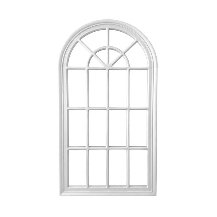 Elegant Collections Matt White Hamptons Arch Mirror Small