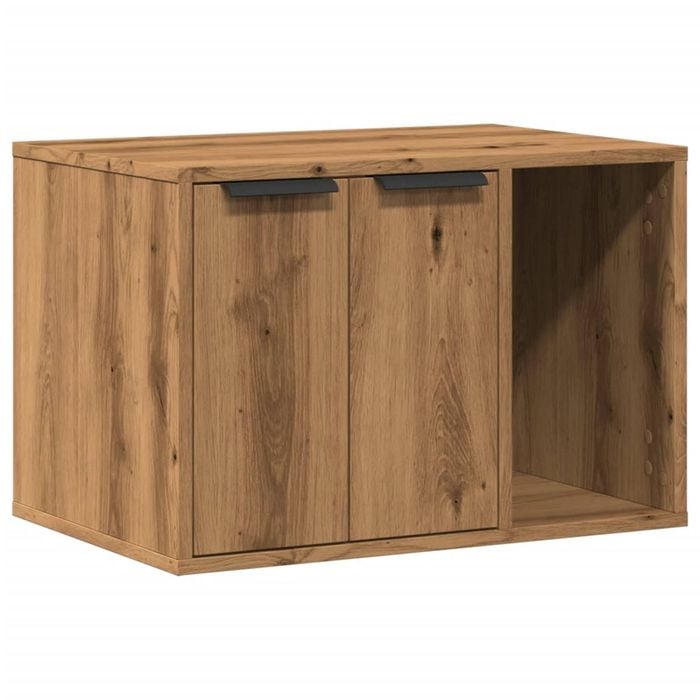 vidaXL Cat Litter Box Enclosure Artisian Oak 60x40x40 cm