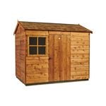 Cedar Shed 2.7m x 1.89m Logan Shingle Roof