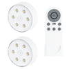 Arlec Rechargeable Linkable Puck Light Kit With Remote - 2 Pack