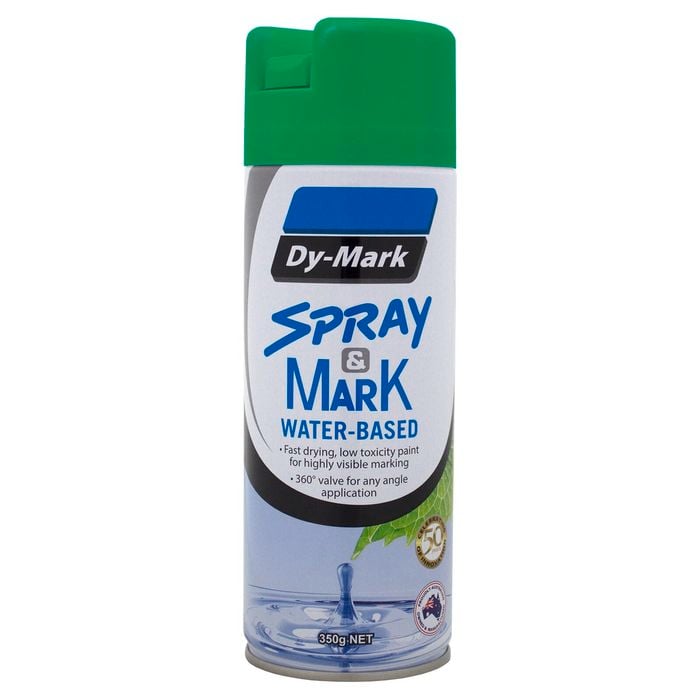 Dy-Mark 350g Fluoro Green Spray & Mark Water Based Paint