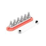 6 GANG 300A M8 Power Distribution Block Bus Bar Terminal Post Stud 12V Red