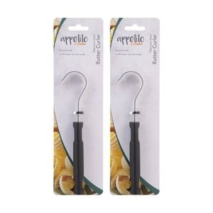 2pk Appetito Stainless Steel Butter Curler Kitchen Tool W/ Black Handle