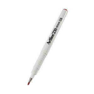 Artline Fineliner Medium Pen 0.6mm (Box of 12) (Red)