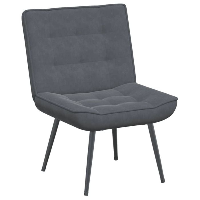 vidaXL Relaxing Chair Dark Grey 64x74x84 cm Velvet chair dining chair