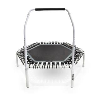 Acon Fit 1.41m 55in Hexagon Rebounder Fitness Trampoline With Active Handlebar White