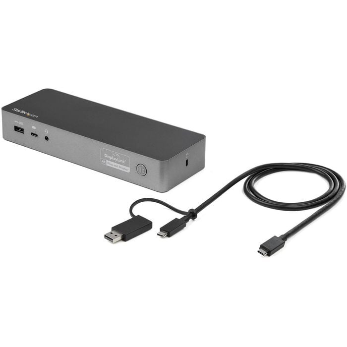 Startech.com Usb-c & Usb-a Dock - Hybrid Universal Laptop Docking Station With Dual Monitor Display 4k 60hz Hdmi