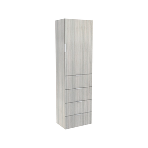 Lugna 2048 x 600 x 380mm Mist 3 Shelf 4 Drawers Right Hinged Door Storage Cabinet