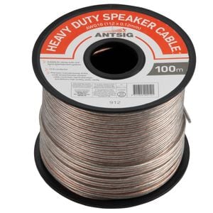 Antsig 100m Clear Speaker Cable Reel