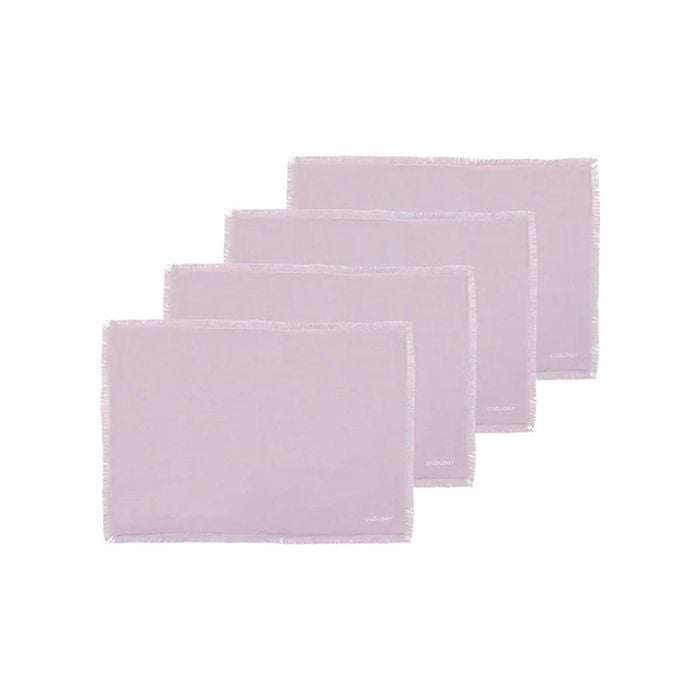 Ecology Fray Set Of 4 Placemats - Lilac