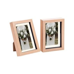 Nicola Spring Shadow Box Frames - 5 X 7" With 4 X 6" Mount - Light Wood - Pack Of 2