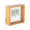 Nicola Spring 3D Deep Box Photo Frame - 6 x 6" with 4 x 4" Mount - Light Wood
