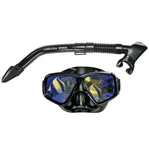 Land & Sea Sports Black Mirror Underwater Adult/teen Silicone Mask & Snorkel Set