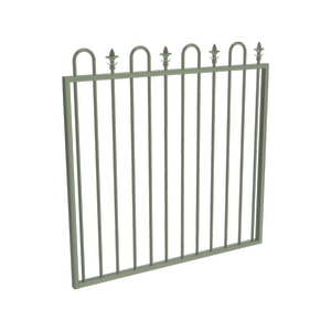 ProtectorAl 800 - 1200 x 1200mm Pale Eucalypt Aluminium Pool Gate Loop And Spear