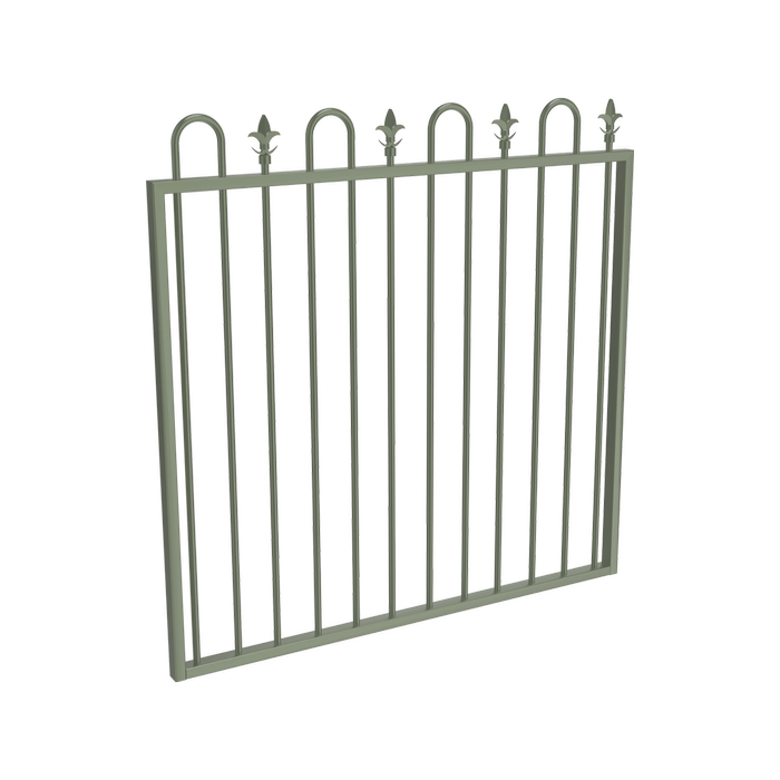 ProtectorAl 800 - 1200 x 1200mm Pale Eucalypt Aluminium Pool Gate Loop And Spear
