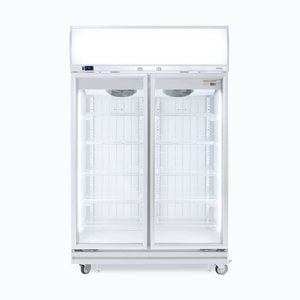 Bromic Upright Display Freezer - 976L - 2 Doors - Flat Glass - Lightbox