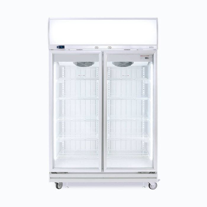Bromic Upright Display Freezer - 976L - 2 Doors - Flat Glass - Lightbox