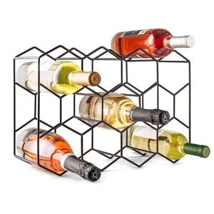 CARLA HOME 14 Bottle Freestanding Modern Metal Countertop Wine Rack Countertop