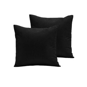 Bloomington Pair of Polyester Cotton European Pillowcases 65 x 65 cm Black