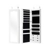 Costway Wall/door Mirror Jewelry Cabinet Lockable Armoire