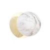 Lexi Lighting Odessa Marble Opal Glass Led Wall Light With Gold Base - White/large