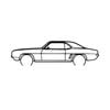 Ignite Laser Chevrolet 1969 Camaro Silhouette Metal Wall Art Coated Black 23.6inch/60cm