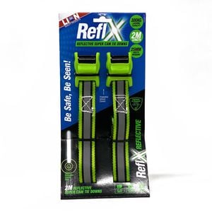 Lion 2m 300kg Lashing Capacity Reflx Super Cam Tie Down - 2 Pack