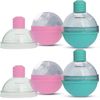 Rowdy Crowd Ice Ball Makers Set of 4 - Slow-Melting 5cm Sphere Moulds for Whisky, Gin & Cocktails