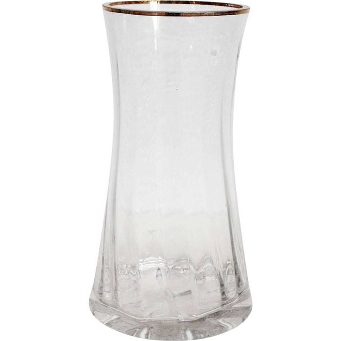LVD Curve Flower Vase Container 13x23cm Small - Clear