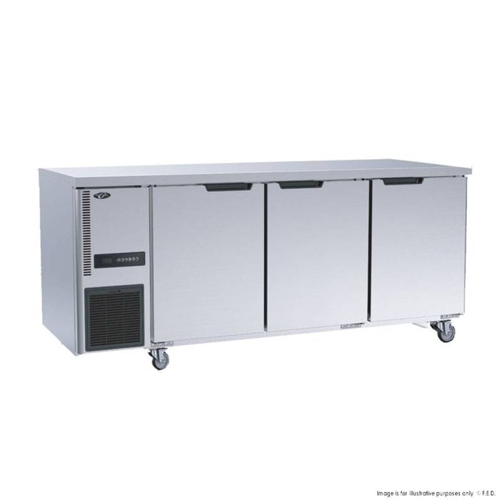 Thermaster Stainless Steel Triple Door Workbench Fridge 