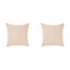 2PK Linen House Galicia European Blue/Sand Pillowcase 65x65cm - Pink