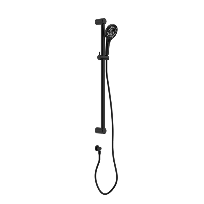 Nero 900mm Matte Black Mecca Care 32mm Grab Rail and Adjustable Shower Rail Set