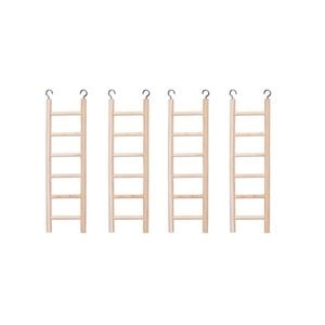 Yes4pets 4 X Small Wooden Ladder Bird Budgie Canary Hamster Gerbil Mouse Rats Cage Toys
