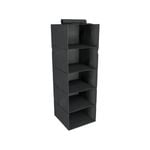 All Set Grey 5 Shelf Wardrobe Hanging Organiser