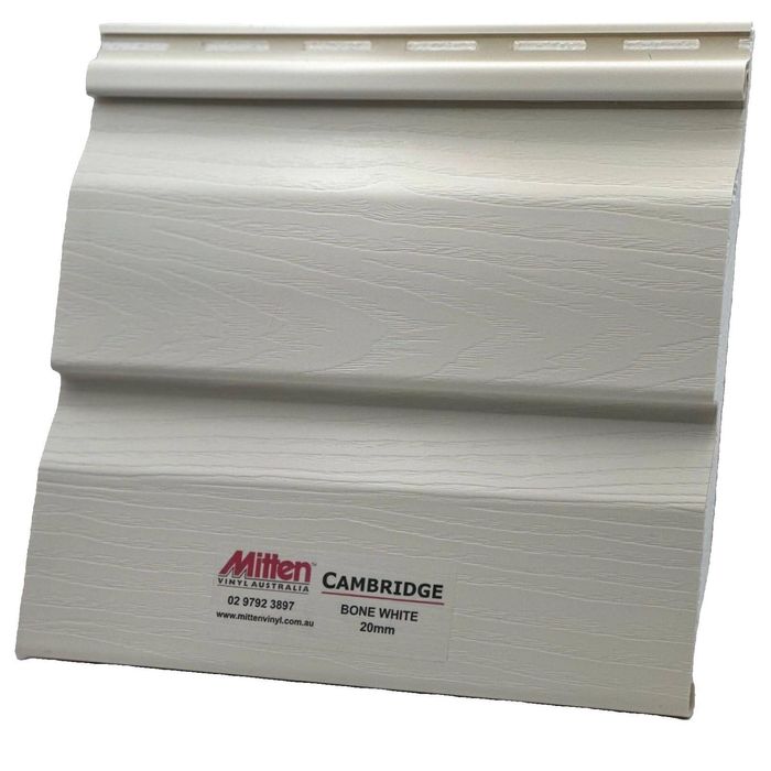 Mitten Vinyl Australia 8m x 20mm Bone Cambridge Vinyl Cladding