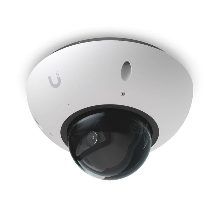 Ubiquiti G6 Dome,white,all-weather,vandal-proof 4k Poe Camera,1/1.8 8mp Image Sensor,multi-tops Ai Engine,long-range Ir Night Vi