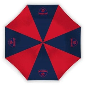 Afl Compact Umbrella - Melbourne Demons - Rain - Glovebox - 60cm Length W17cm